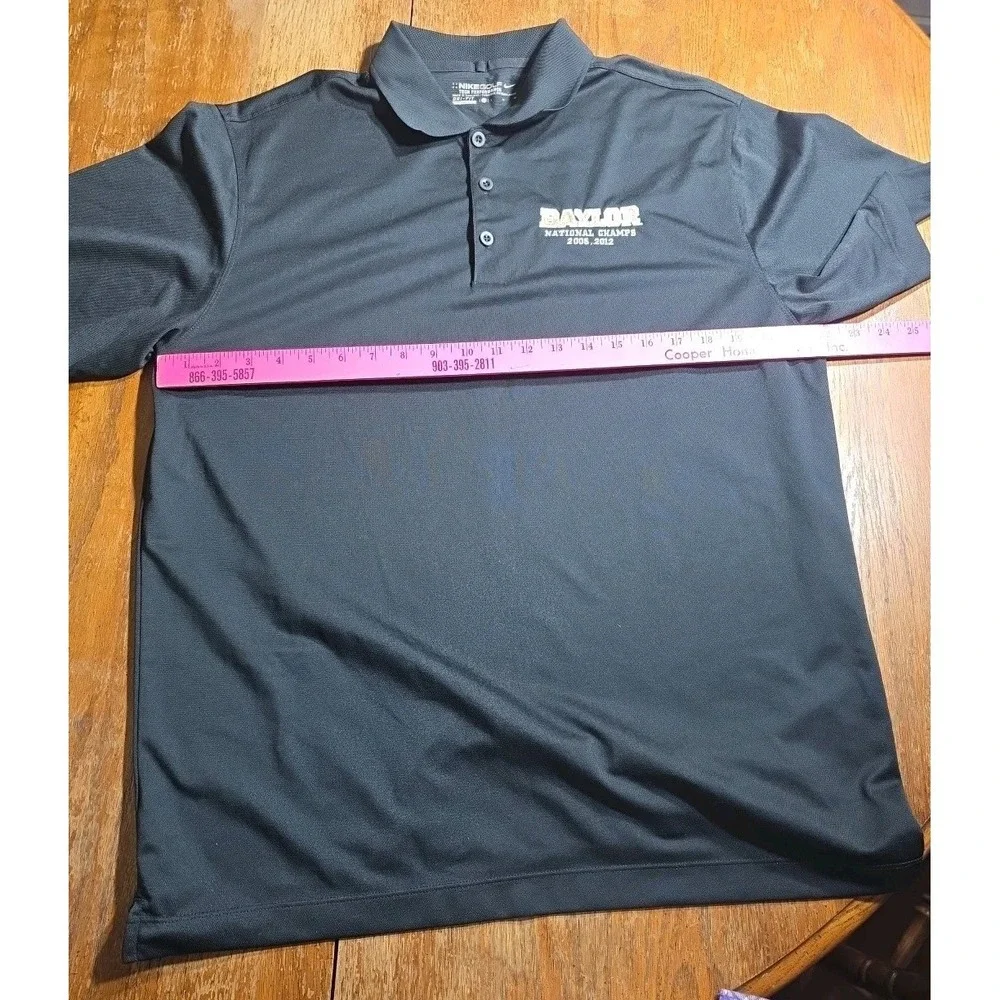 Nike Baylor University Polo Golf Shirt Performance‎ Men's Size Large Black